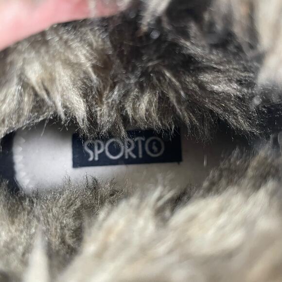 Sporto Capri Faux Fur Snow Boots Suede Wedge Brown Size 7.5M - Picture 11 of 11